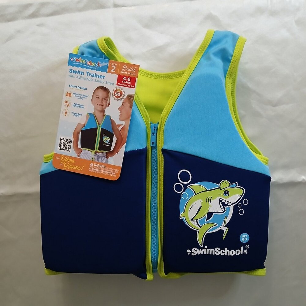 Swim School Sharks Youth Swim Training Vest - 4/6Y